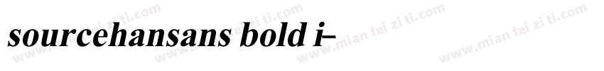 sourcehansans bold i字体转换